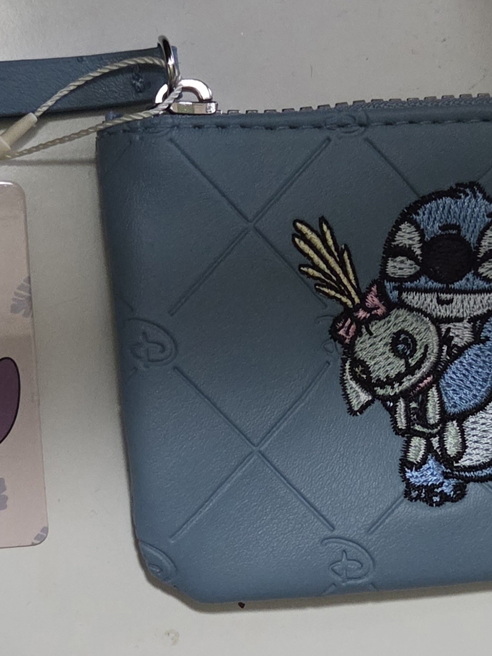 Primark -Disney Blue Quilted Stitch Embroidered Wristlet